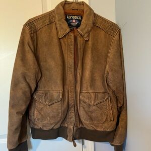 US Wings Leather Jacket. Like new. Worn only a couple of times.